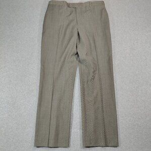 Banana Republic Tailored Fit Mens Wool Dress Pants Khaki 35x30